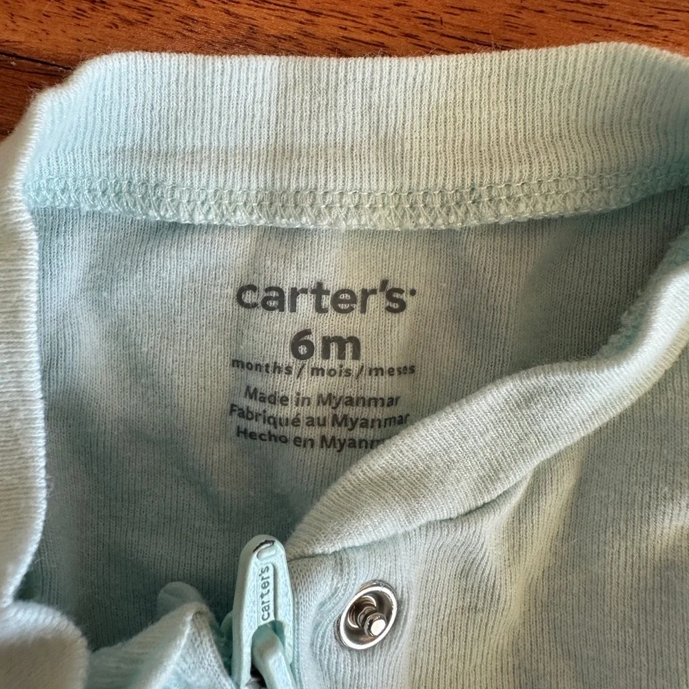 Carter's Pink and Green Turtle Footies Set